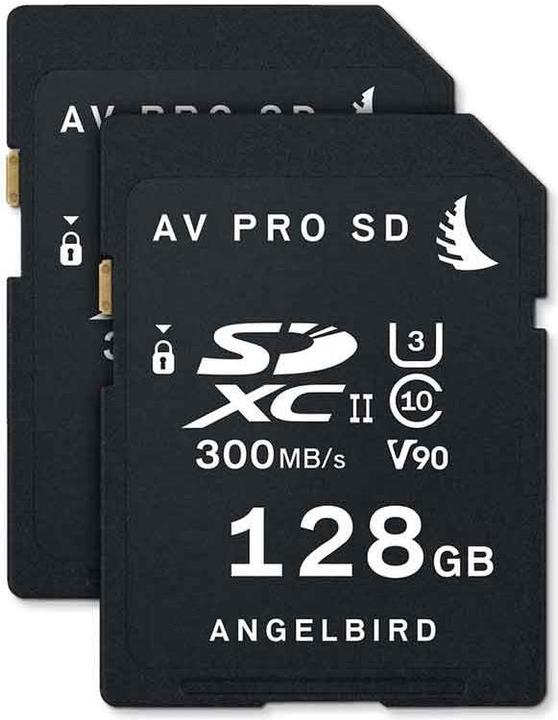 Actual product image Angelbird AVpro SD Card 128 GB UHS-II – pack of 2 (128 GB, SDXC, U3, UHS-II)