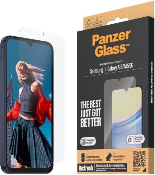 Image du produit PanzerGlass Ultra-Wide Fit (1 pièce(s), Samsung Galaxy A15 5G, Samsung Galaxy A15)