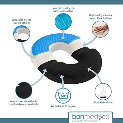 Produktbild Bonmedico Orthopädisches Hämorrhoiden-Sitzkissen (41 x 32.5 x 6.5 cm)