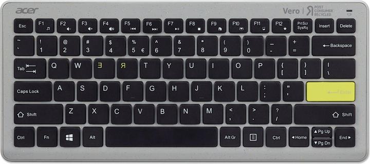 Produktbild Acer Vero Combo set AAK124 antimikrobielle Tastatur und Macaron Maus grau/gelb (DE, Kabellos)