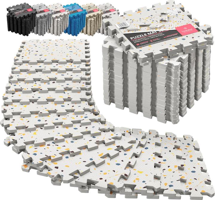 BeMaxx Set di tappetini protettivi per puzzle 18 Pieces Terrazzo (1 cm)