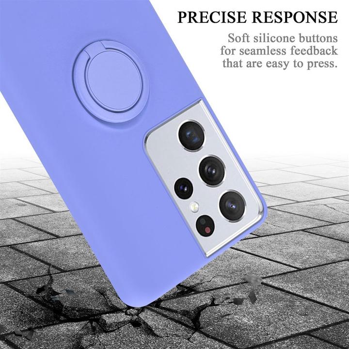Productafbeelding Cadorabo TPU Vloeibare Ring Silicone Hoesje (Samsung Galaxy S21 Ultra)