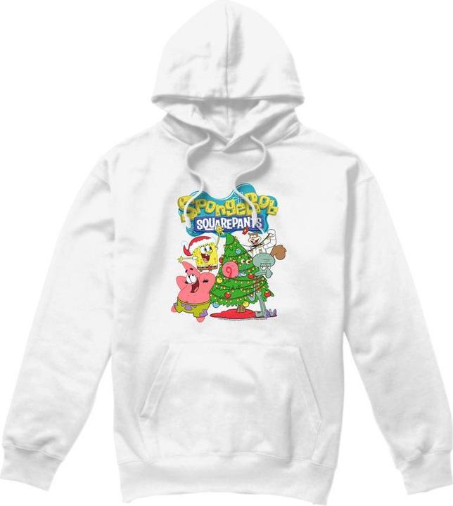 Immagine prodotto Spongebob Squarepants Felpa con Cappuccio Albero di Natale Uomo (L)