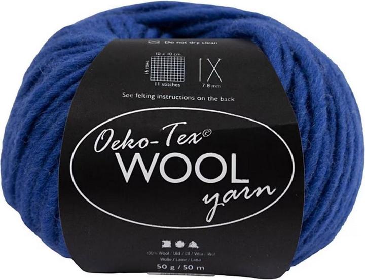 Produktbild Creativ Company Wolle Oeko-Tex 50 g, Blau (50 m)