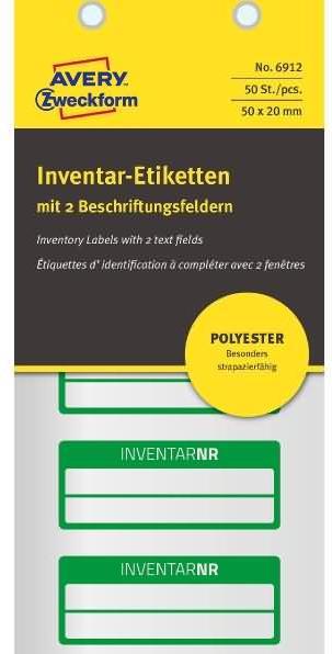 Produktbild Avery Inventar-Etiketten PES-Folie