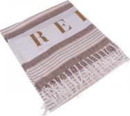 Image du produit Ootb Fouta hammam blanc/crème/marron, Relax (80 x 170 cm)