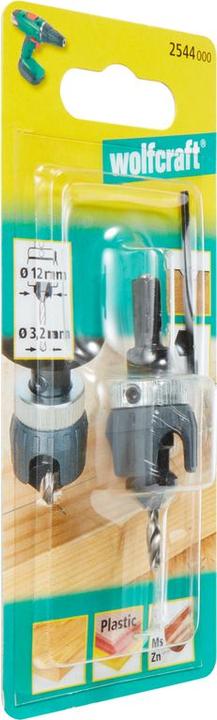 Produktbild wolfcraft wolfcraft 1 Vorbohrer m Senker+Tiefenst. ø3,2x12mm (12 mm, 3.2 mm)