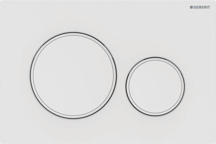 Produktbild Geberit Betätigungsplatte Sigma 20 für 2 Mengen-Spülung (weiss matt/weiss)