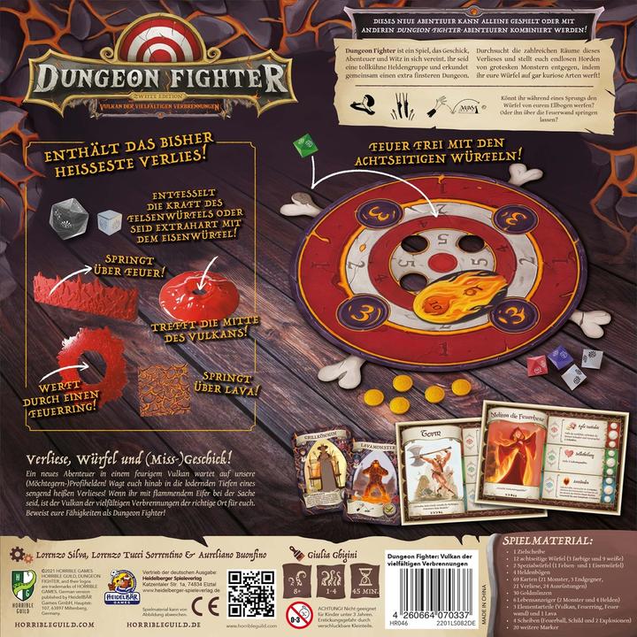 Produktbild Horrible Guild HR046 - Dungeon Fighter: Vulkan der vielfältigen Verbrennungen, 1-6 Spieler, 10 Jahren (DE-Ausgabe) (Deutsch)