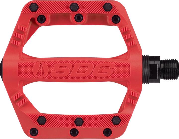 Actual product image Sdg Slater Jr. platform pedal, 90x90mm, red
