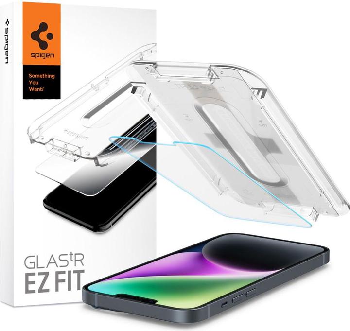 Produktbild Spigen Gehärtetes Glas GLAS.tR ez Passend für Apple iPhone 13 (1 Stück, Apple iPhone 14, Apple iPhone 16e, Apple iPhone 13 Pro, Apple iPhone 13)