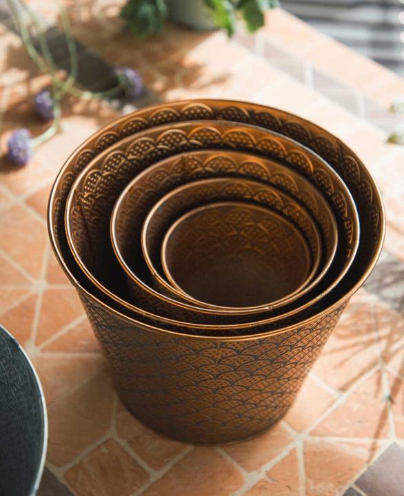Produktbild Esmée Blumentopf / Übertopf Orient, Blech (23 cm)