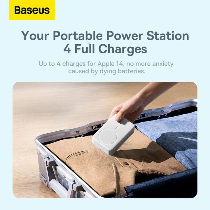 Productafbeelding Baseus Powerbank Magnetic Mini 20000mAh 20W (wit) (20000 mAh, 20 W, 74 Wh)
