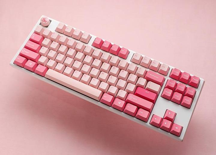 Produktbild Ducky One 3 Gossamer Pink TKL Gaming Tastatur - MX-Ergo-Clear (DE, Kabelgebunden)