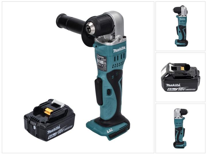 Produktbild Makita DDA 351 G1 Akku Winkelbohrmaschine 18 V 13,5 Nm + 1x Akku 6,0 Ah - ohne Ladegerät (Akkubetrieb)