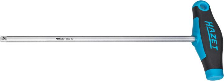HAZET Spin type speeder with T-handle 866-10 ∙ Square, solid 6.3 mm (1/4 inch) ∙ 295 mm