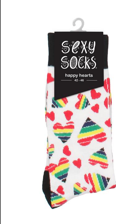Actual product image Sexy Socks Happy Hearts (42 - 46)