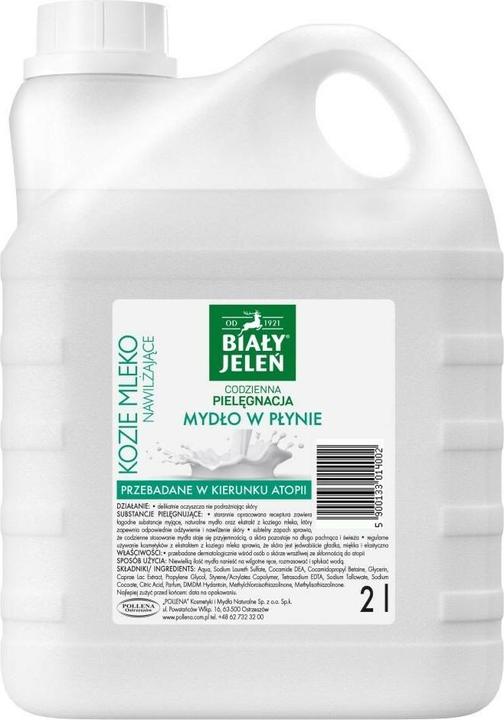 Biały Jeleń Weisser Hirsch Hypoallergene Flüssigseife Feuchtigkeitsseife Ziegenmilch 2L (Flüssigseife, 2000 ml)