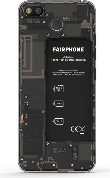 Image du produit Fairphone 3 (64 Go, Dark Translucent, 5.65", Double SIM, 12 Mpx, 4G)