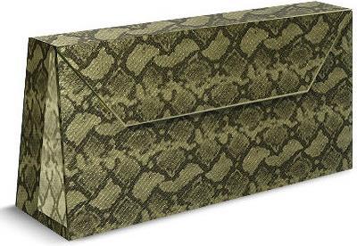 Francis Francis Bags CLUTCH Snake Green - With foam insert