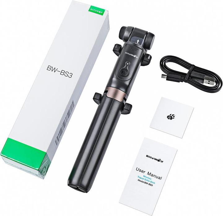 Produktbild BlitzWolf 3 in 1 Handy Stativ Vlogging + Selfie Stick