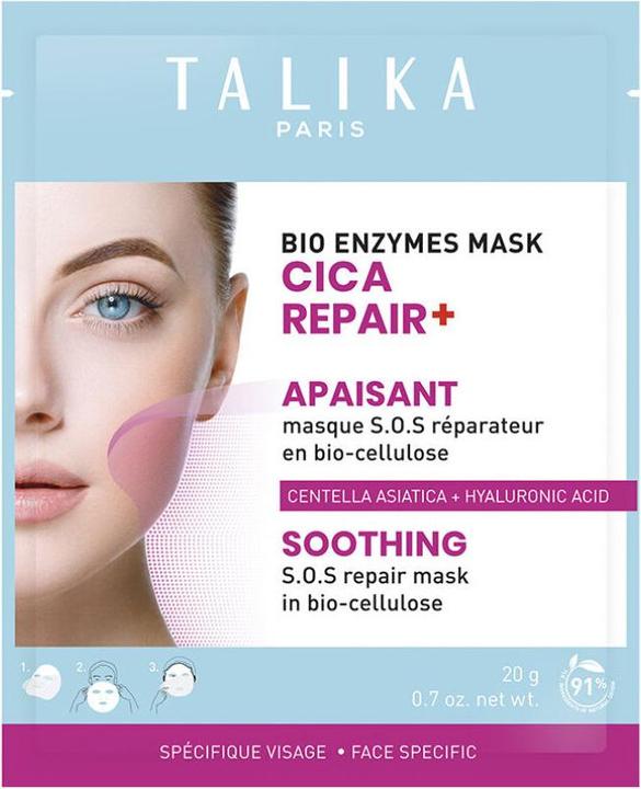 Actual product image Talika Bio Enzymes Cica Repair+ Soothing Biocellulose Face Mask
