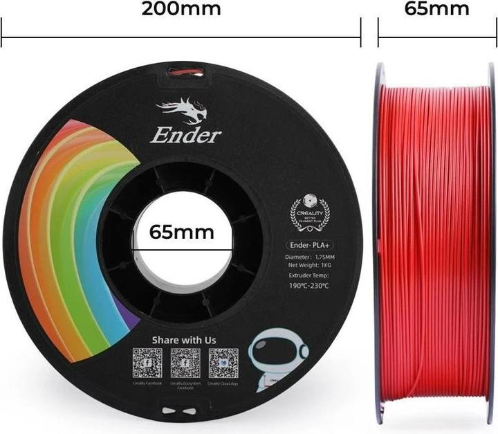 Immagine prodotto Creality Ender (PLA, 1.75 mm, 1000 g, Rosso)