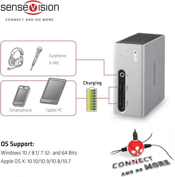 Produktbild Club 3D Csv-3104d (USB-B, 9 Ports)
