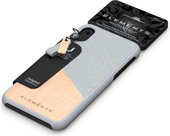 Produktbild Nordic Elements Original Helium - Iphone Xs Max Case with Real Maple Wood (Light Gray) (Apple iPhone XS Max)