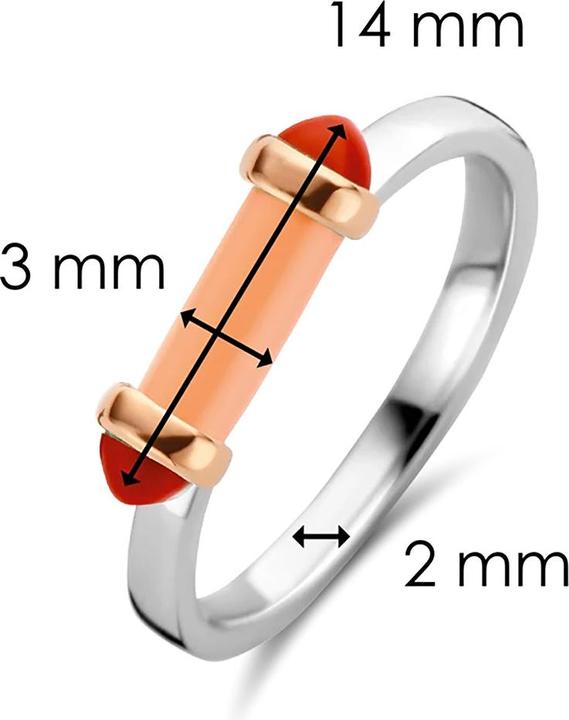 Immagine prodotto Ti Sento Milano Anello rosa corallo argento placcato oro rosa 12224CP (56, 925 Argento)