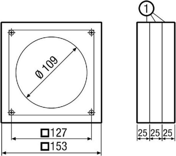 Actual product image Maico Spacer frame for ECA-DR small room ventilators ECA 100 ipro 0092.0550