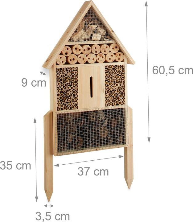 Relaxdays Insektenhotel (Marienkäfer, Florfliegen, Biene, Wildbienen, Schmetterlinge)