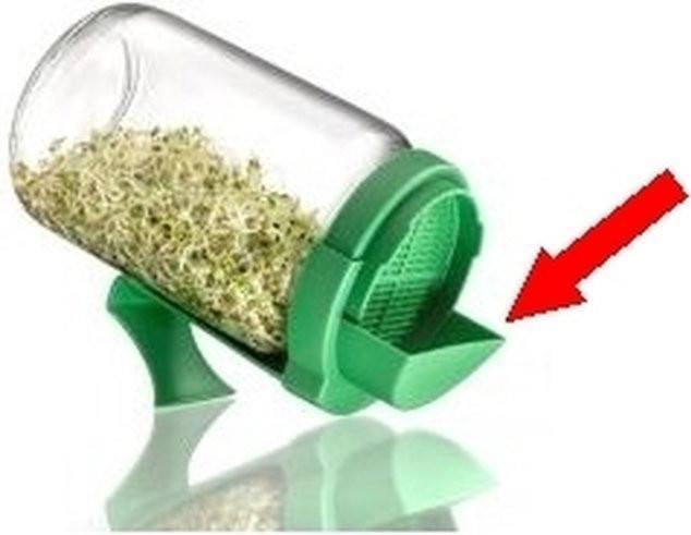 Produktbild Germline Sprossenglas 0.5L mit grüner Unterschale