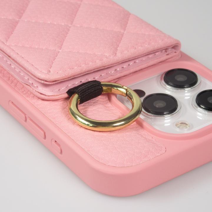 Image du produit PhoneLook Coque Cuir matelassé avec miroir et compartiment carte inclus grande lanière amovible (Apple iPhone 15 Pro Max)