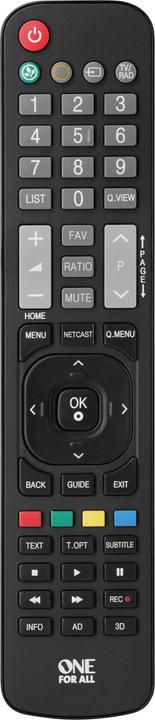 Produktbild One for All LG TVs Universalfernbedienung (Gerätespezifische Fernbedienung, Infrarot)