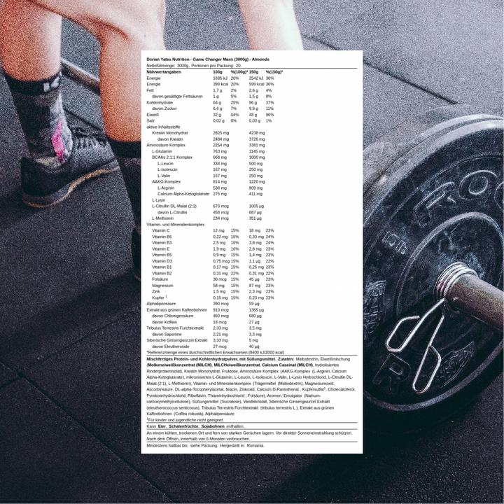 Immagine prodotto DY Nutrition Cambiamento di massa (Mandorle, 1 pz., 3000 g)