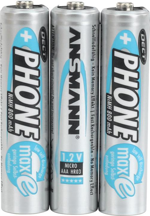 Image du produit Ansmann Téléphone (3 pcs, AAA, 800 mAh)