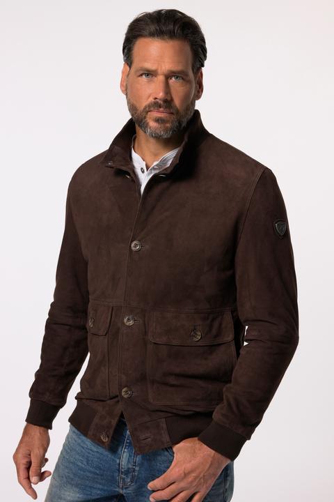 Produktbild JP1880 Lederjacke, Veloursleder, Stehkragen, Knopfleiste (7XL)