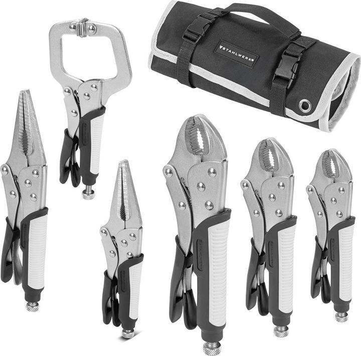 Stahlwerk Grip pliers set 6-piece adjustable clamping range (280 mm)