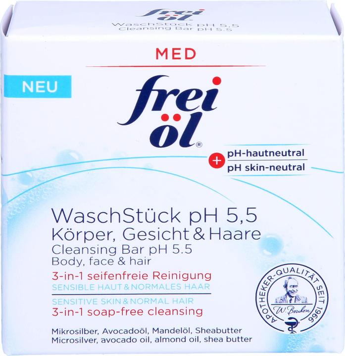 Immagine prodotto Frei Öl Saponetta pH 5.5 per corpo, viso e capelli, 90 g di saponetta (Sapone liquido)
