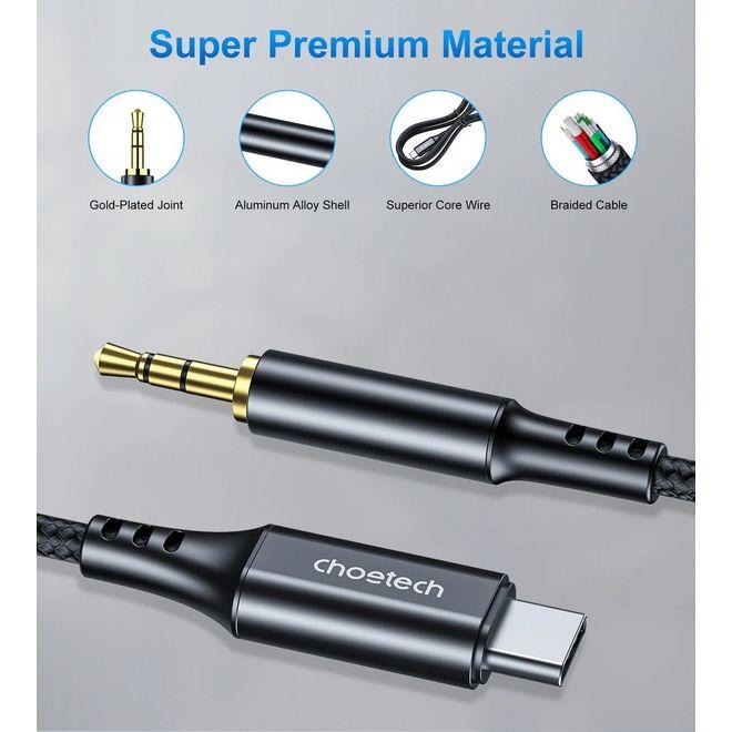 Actual product image Choetech USB-C to 3.5mm dc Audio cable (2 m, USB)