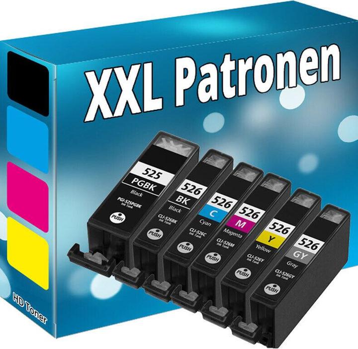 Immagine prodotto Druckfuxx 6x TINTE PATRONEN CHIP für CANON PIXMA MG5350 MG6100 MG6150 MG6250 MG8