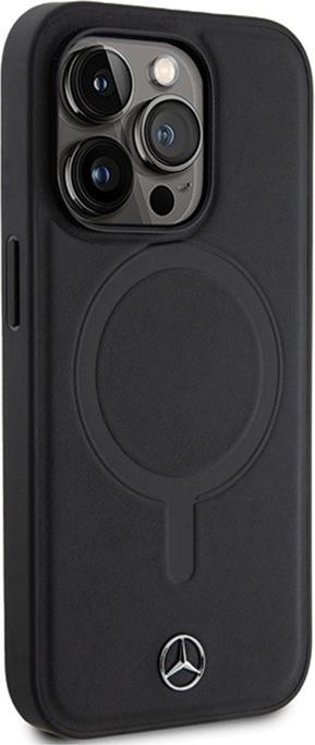 Actual product image Mercedes MEHMP14L23RCMK iPhone 14 Pro 6.1" czarny/black hardcase Smooth Leather MagSafe (Apple iPhone 14 Pro)