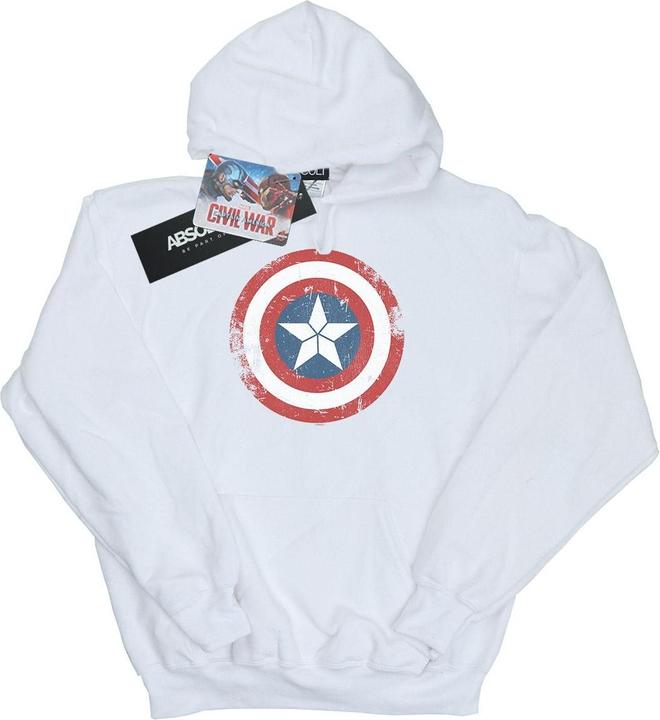 Captain America Civil War Distressed Shield Kapuzenpullover