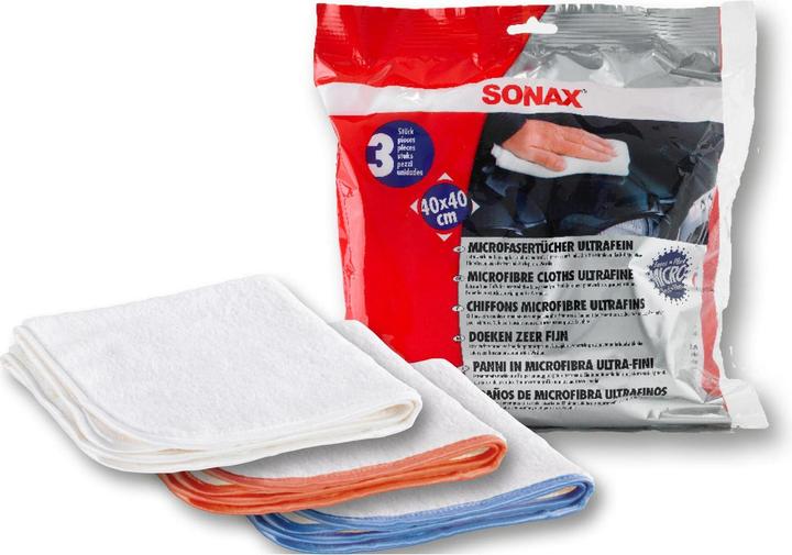 Immagine prodotto Sonax Panno in microfibra ultra fine, 40x40cm, contenuto 3 pezzi