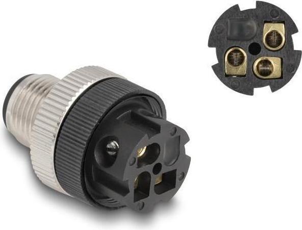 Produktbild Delock M12 Steckverbinder A-kodiert 3 Pin Stecker zur Montag