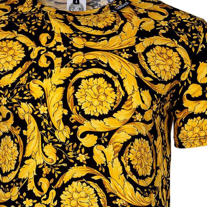 Actual product image Versace Underwear T-Shirt Stretch Organic Jersey Barocco Ss92 All Over - New Logo (XXL)