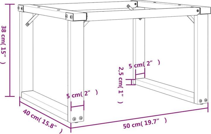 Image du produit VidaXL Pieds de table basse O-Cadres en fonte