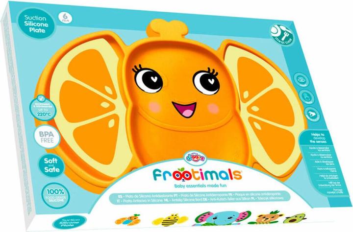 Produktbild Kids Euroswan Frootimals Silikonteller OrangieFly orange rutschfest