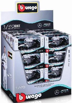 Actual product image Toymax Mercedes AMG Petronas F1 W10 2019 No. 77 + 44 ass.